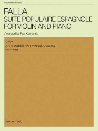 Suite Populaire Espagnole Violine und Klavier Partitur und Stimme