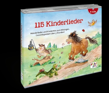 115 Kinderlieder Wanderlieder und Kinderhits zum Mitsingen. Gesamtspielzeit �ber 3 Stunden!  Set mit 4 CD's