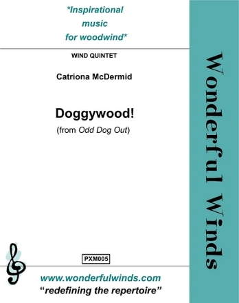 Doggywood! (Grade 7+) for wind quintet (fl, ob, clar, hrn, bassoon) score and parts