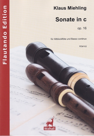 Sonate in c op.16 f�r Altblockfl�te und Basso continuo