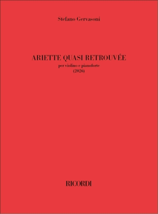Ariette quasi retrouv�e Violine und Klavier Buch + Einzelstimme(n)