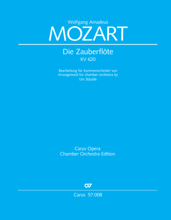 Die Zauberfl�te 18 Soli, 4 Sprechrollen, Coro SATTBB, Fl/Pic, Ob, Clt, Fg, Cor, [Tr, Timp], Str d�a, 2 Vl, Va, Vc, C Dirigierpartitur