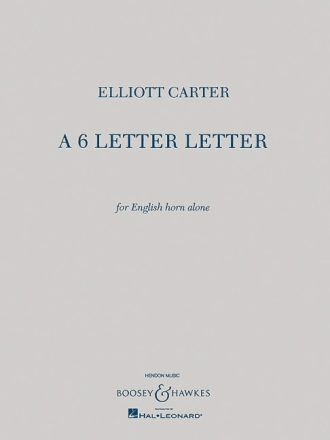 A 6 Letter Letter f�r Englischhorn