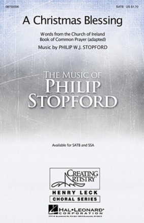 A Christmas Blessing for mixed chorus and piano chorus Score