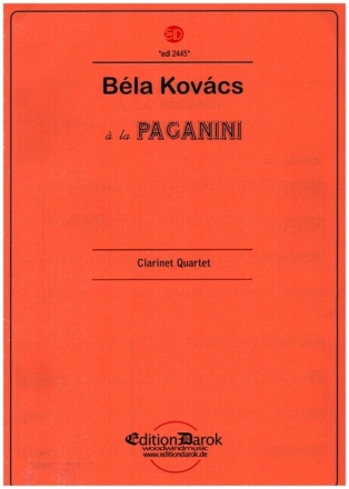 � la Paganini f�r Klarinette in Es, Klarinette in B, Bassetthorn und Bassklarinette Partitur und Stimmen