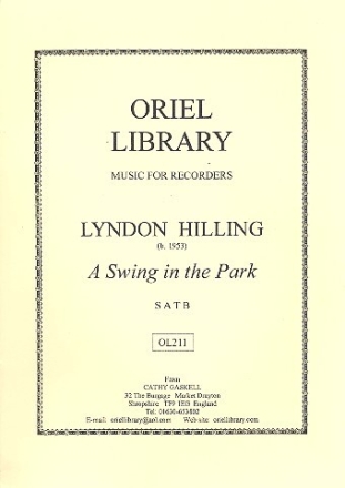 A Swing in the Park for 4 recorders (SATB) score and parts