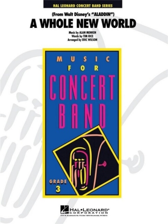 A Whole New World for concert band score and parts