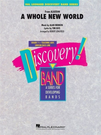 A Whole New World (from Aladdin) for concert band score and parts
