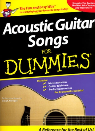 Acoustic Guitar Songs for Dummies Songbook for Guitar/Tab