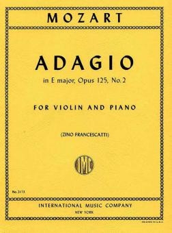 Adagio E major op.125/2 for violin and piano