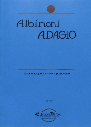 Adagio for 4 saxophones (SATB) score and parts