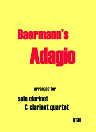 Adagio for calrinet solo and 4 clarinets (BBBBBass) score and parts