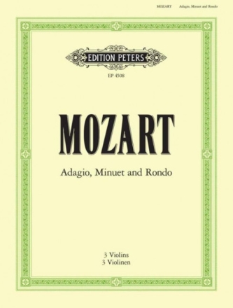 Adagio, Menuett und Rondo aus KV617a und KV439b,3 f�r 3 Violinen Stimmen