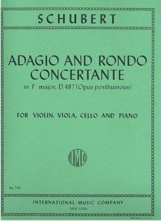 Adagio und Rondo concertante F-Dur D487 f�r Violine, Viola, Violoncello und Klavier Stimmen
