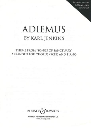 Adiemus for mixed chorus and piano score
