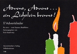 Advent, Advent, ein Lichtlein brennt f�r 2 Sopranblockfl�ten Partitur