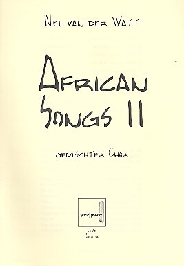 African Songs Band 2 f�r gem Chor a cappella Partitur
