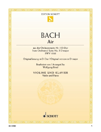 Air BWV1068 f�r Violine und Klavier