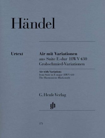Air mit Variationen aus der Suite E-Dur HWV430 f�r Klavier
