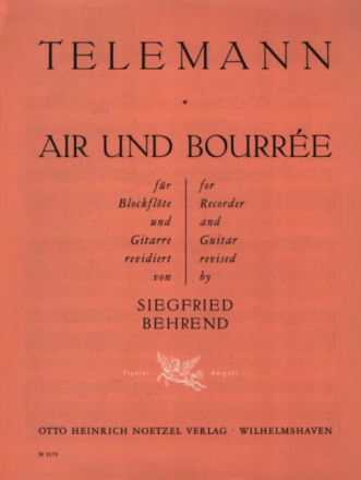 Air und Bourr�e f�r Blockfl�te und Gitarre Partitur