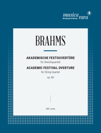 Akademische Festouvert�re op.80 f�r Streichquartett Partitur und Stimmen