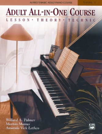 Alfred's Basic Adult Piano Course Adult all-in-one course Level 1 Lesson Theory Technic