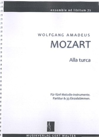 Alla turca KV331 f�r flexibles Ensemble Partitur und Stimmen