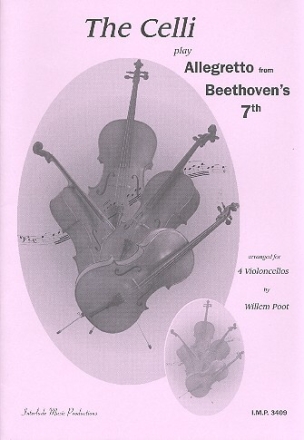 Allegretto aus Sinfonie Nr.7 f�r 4 Violoncelli Partitur und Stimmen