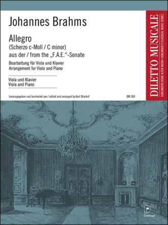 Allegro (Scherzo) c-Moll aus der FAE-Sonate f�r Viola und Klavier