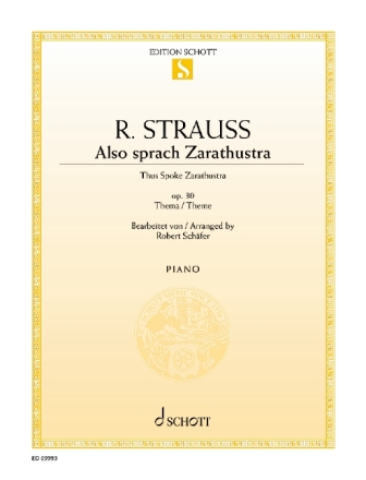 Also sprach Zarathustra op.30 f�r Klavier