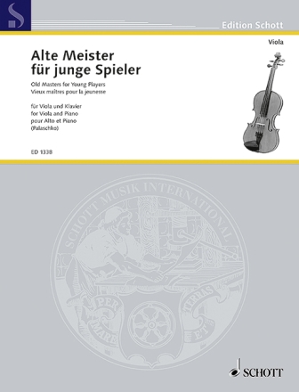 Alte Meister f�r junge Spieler f�r Viola und Klavier