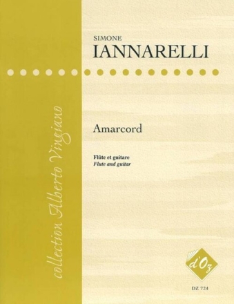 Amarcord for flute and guitar score and parts