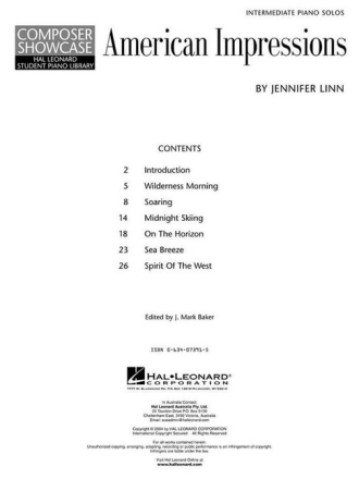American Impressions for piano (intermediate)