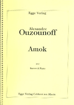Amok f�r Fagott und Klavier