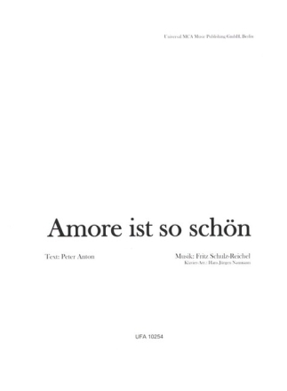 Amore ist so sch�n f�r Gesang und Klavier