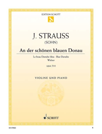 An der sch�nen blauen Donau op. 314 f�r Violine und Klavier