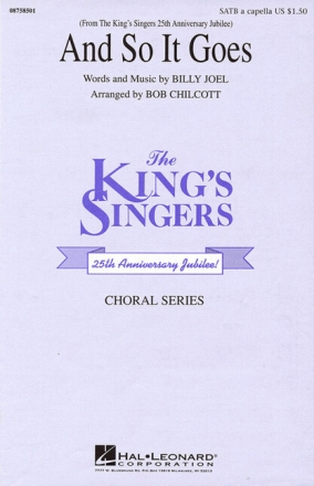 And so it goes for mixed chorus a cappella score