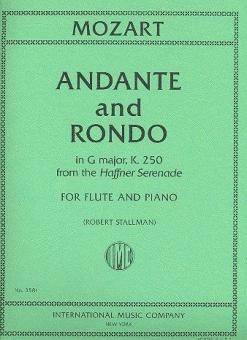Andante and Rondo G Major KV250 (from the Haffner Serenade) for flute and piano