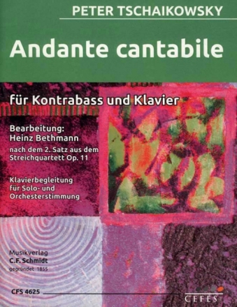 Andante cantabile f�r Kontrabass und Klavier (Klavierbegleitung in Solo- und Orchesterstimmung)