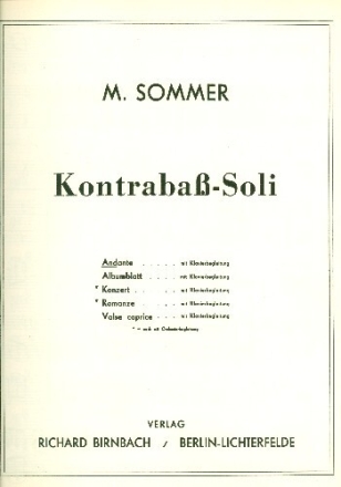 Andante f�r Kontraba� und Klavier