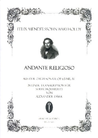 Andante religioso aus Sonate Nr.4 op.65 f�r Streichquartett 4 Spielpartituren