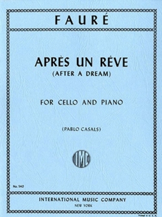 Apr�s un r�ve for violoncello and piano
