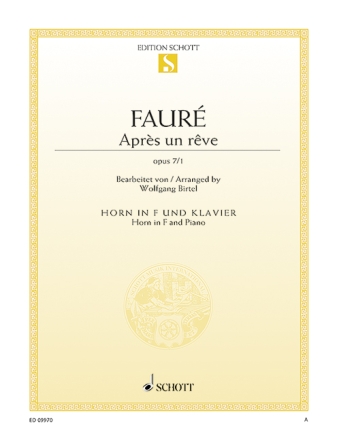 Apr�s un r�ve op.7,1 f�r Horn in F und Klavier