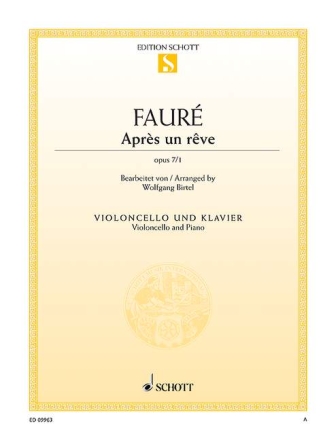 Apr�s un r�ve op.7,1 f�r Violoncello und Klavier