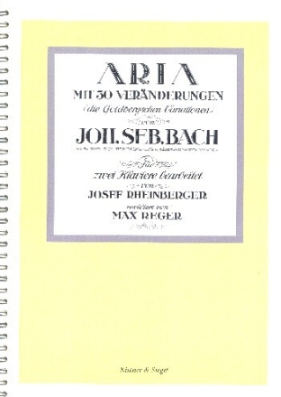 Aria mit 30 Ver�nderungen f�r 2 Klaviere Spielpartitur