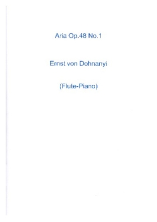 Aria op.48 no.1 for flute and piano
