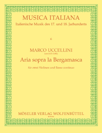 ARIA SOPRA LA BERGAMASCA f�r 2 Violinen und Bc
