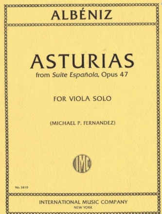 Asturias op.47 for viola