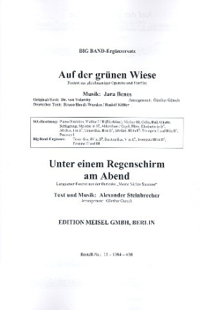 Auf der gr�nen Wiese  und   Unter einem Regenschirm am Abend f�r Salonorchester Big-Band-Erg�nzer