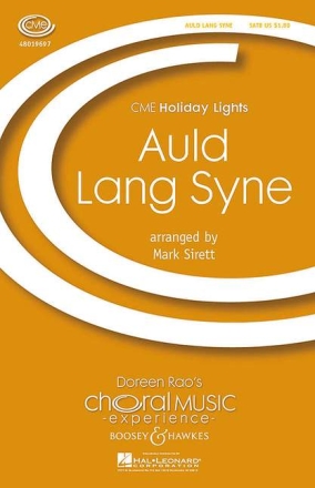 Auld lang syne f�r gemischter Chor (SATB) und Klavier Chorpartitur